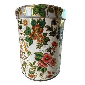 Vintage DAHER Tin English Wildflowers Colorful Cottagecore England 4.5” Tall